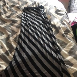 Skirt long maxi skirt black grey